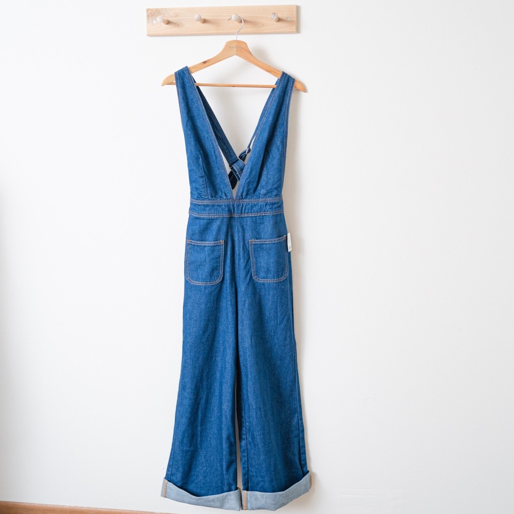 BDG Urban Outfitters Wide Leg Denim Overalls